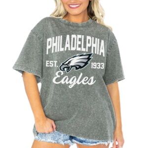 NWT Women's Gameday Couture Gray Philadelphia Eagles Boyfriend Washed T-Shirt
